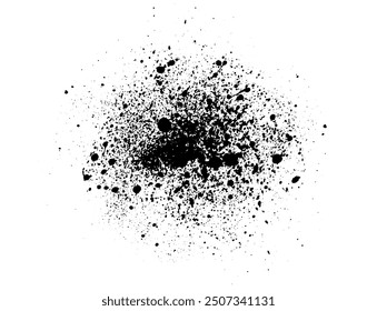 Elements of spray paint,  ink blots. Vector illustration