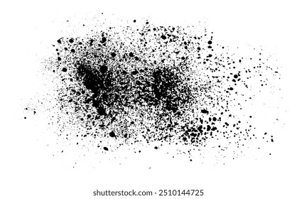 Elements of spray paint,  ink blots. Vector illustration