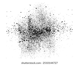 Elements of spray paint,  ink blots. Vector illustration
