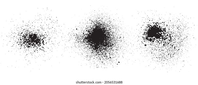 Elements of Spray Paint,  set of ink blots. Vector illustration