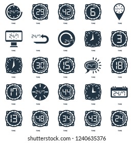 Elements Such As Time, Time icon vector illustration on white background. Universal 25 icons set.