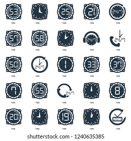 Elements Such As Time, Time icon vector illustration on white background. Universal 25 icons set.