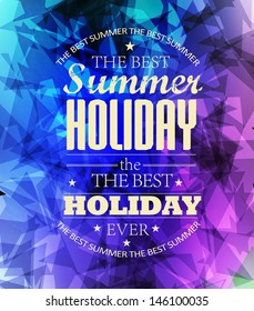elements for Summer Holidays with colorful background  / calligraphic designs/ ornaments / labels/ vector design illustration