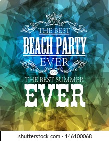 elements for Summer Holidays with colorful background  / calligraphic designs/ ornament / label/ typography Design 