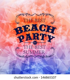 elements for Summer Holidays with colorful background  / calligraphic designs/ ornaments / labels