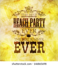 elements for Summer Holidays with colorful background  / calligraphic designs/ ornaments / labels