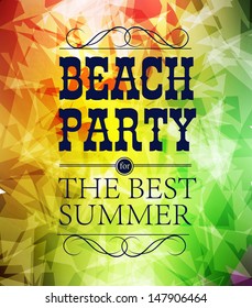 elements for Summer Holidays with colorful background  / calligraphic designs/ ornaments / labels