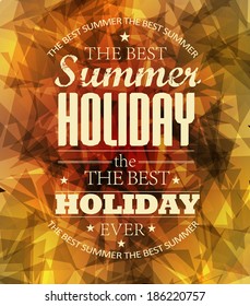 elements for Summer Holidays with colorful background  / calligraphic designs/ ornaments / labels