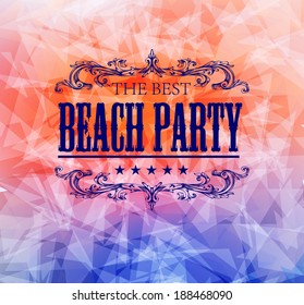 elements for Summer Holidays with colorful background  / calligraphic designs/ ornaments / labels
