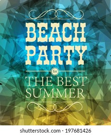 elements for Summer Holidays with colorful background  / calligraphic designs/ ornaments / labels