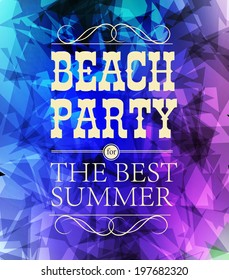 elements for Summer Holidays with colorful background  / calligraphic designs/ ornaments / labels