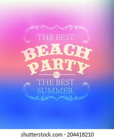 elements for Summer Holidays with colorful background  / calligraphic designs/ ornaments / labels