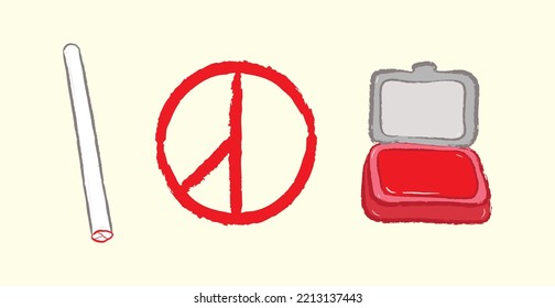 Elements of Taiwan election's day in flat vector illustration art design