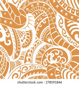 Elements for this pattern made in the style of the tribe Maori. It is depicted in the vector