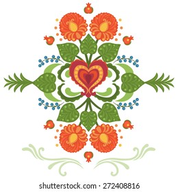 Elements of traditional Slavic ornaments. Vector illustration