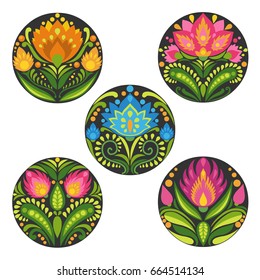 Elements of traditional Slavic ornaments. Vector illustration