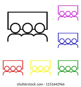 Elements of Training, lesson in multi colored icons. Premium quality graphic design icon. Simple icon for websites, web design, mobile app, info graphics on white background