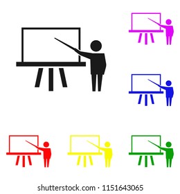 Elements of Training, lesson in multi colored icons. Premium quality graphic design icon. Simple icon for websites, web design, mobile app, info graphics on white background