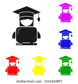Elements of University avatar. Education in multi colored icons. Premium quality graphic design icon. Simple icon for websites, web design, mobile app, info graphics on white background