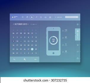 Elements used for user interface. Blurred background