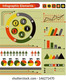 elements of various shapes intended for billboards and information
