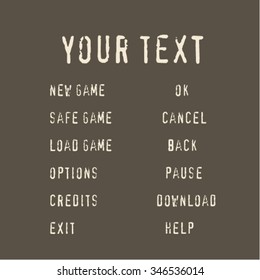 elements for video games in the style of horror
