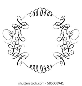 elements of vintage flourish set decorative whorls for design. Calligraphy Vector illustration EPS10