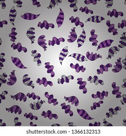 Elements violet, black and white on colors. Vector illustration. Flat doodles. Design. Cute fabric pattern. Seamless Print.