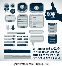 Elements for web design. Big set