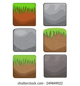elements for web design and user interface of computer games stone background landscape