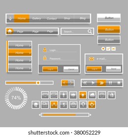 Elements of website design interface