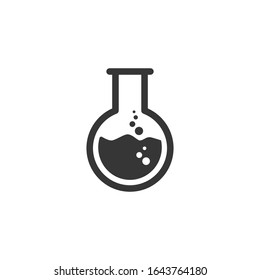 Elenmeyer Icon Vector illustration. Elenmeyer Flask, Laboratory Beaker Symbol.