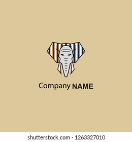 Elephant abstract geometric design created for your business. Vector illustration.