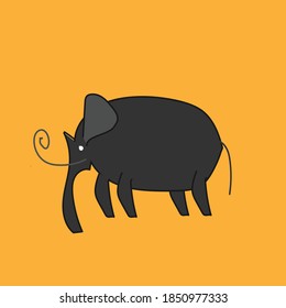 Elephant abstract illustration. suitable for logos, posters or other art needs