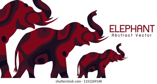 elephant Abstract illustration vector 