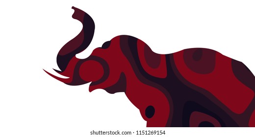 elephant Abstract illustration vector 