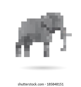 Elephant abstract isolated on a white backgrounds