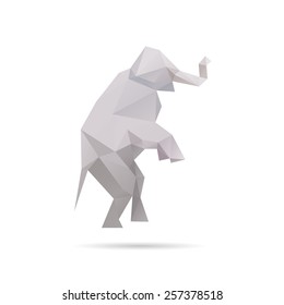 Elephant abstract isolated on a white backgrounds, vector illustration