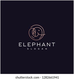 Elephant Abstract Line Logo