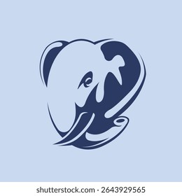 elephant abstract logo modern style