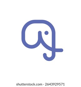 Estilo moderno del logotipo abstracto del elefante