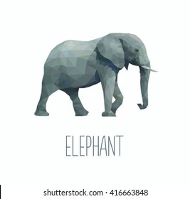 Elephant Abstract Polygon