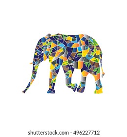 Elephant Abstract Vector colorful