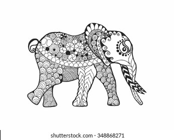 500 Elephant zentangle coloring page Images, Stock Photos & Vectors ...