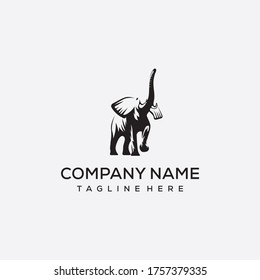 Elephant African Animal Concept Graphic Design Illustration Vector Logo Isolated