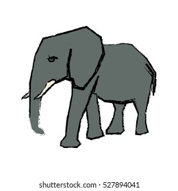 elephant african animal icon vector illustration graphic design