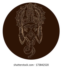 elephant .African mask