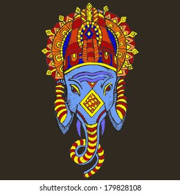 elephant .African mask