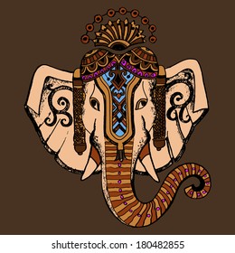 elephant .African mask