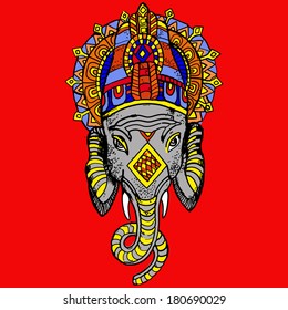 elephant .African mask